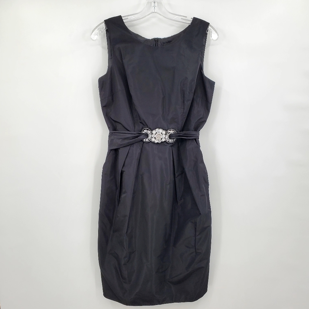 Alex Evenings Black Beaded Waist Formal / Cocktail Dress